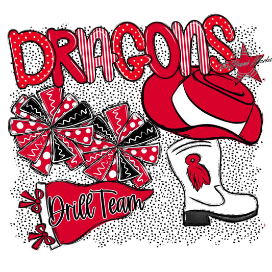 Dragons Drillteam Spirit-Red