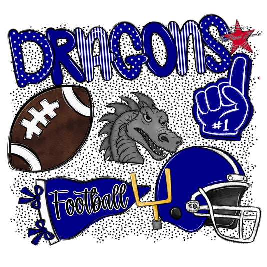 Dragons Football Spirit-Blue