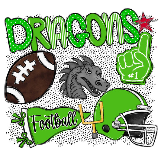 Dragons Football Spirit-Bright Green