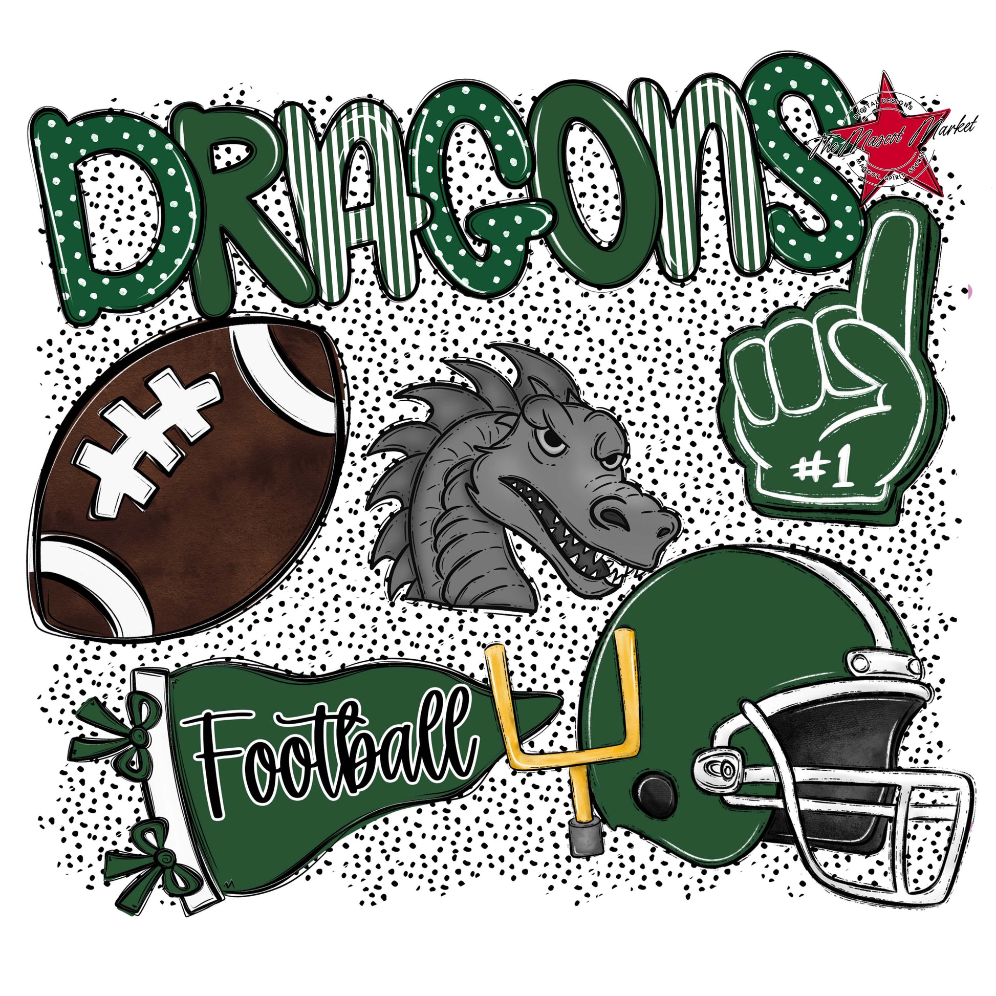 Dragons Football Spirit-Green