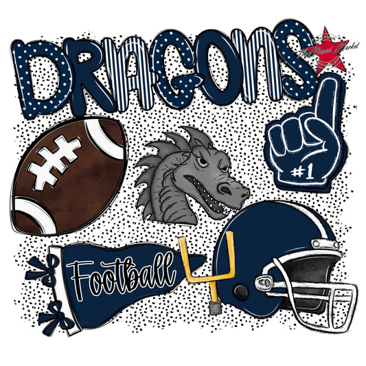 Dragons Football Spirit-Navy