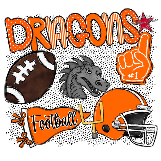 Dragons Football Spirit-Orange