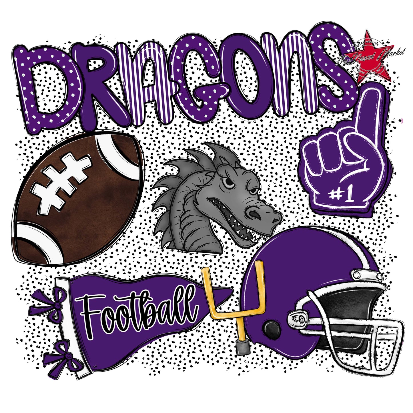 Dragons Football Spirit-Purple
