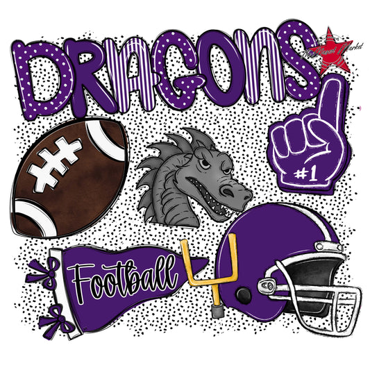 Dragons Football Spirit-Purple