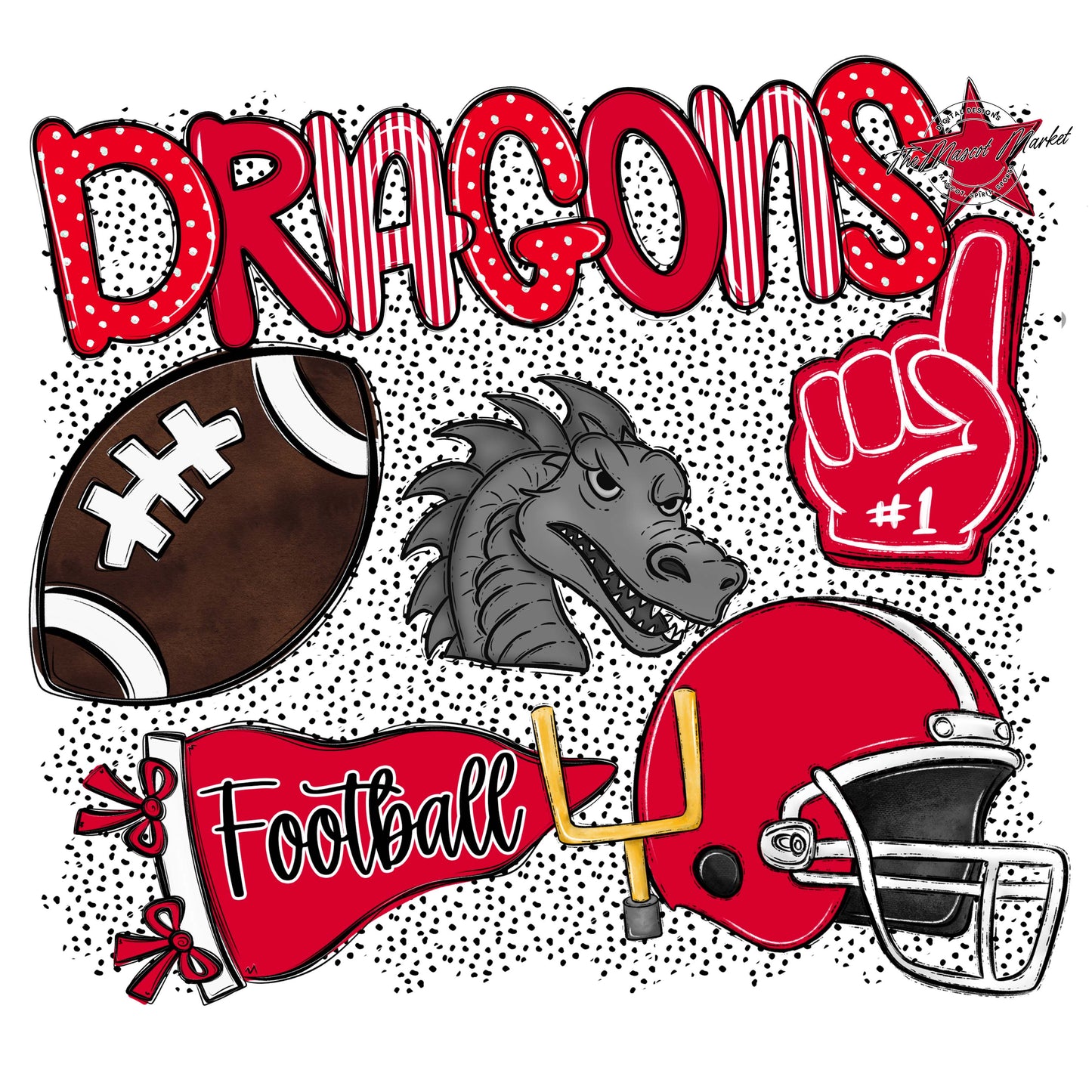 Dragons Football Spirit-Red