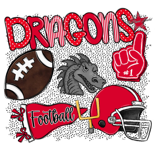 Dragons Football Spirit-Red