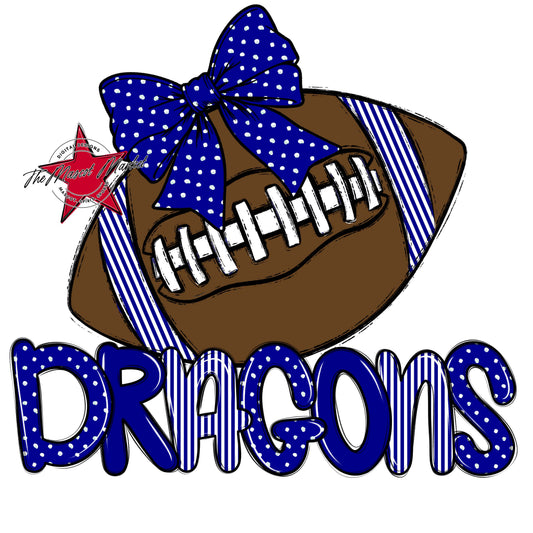 Dragons Football Spirit Design-Blue