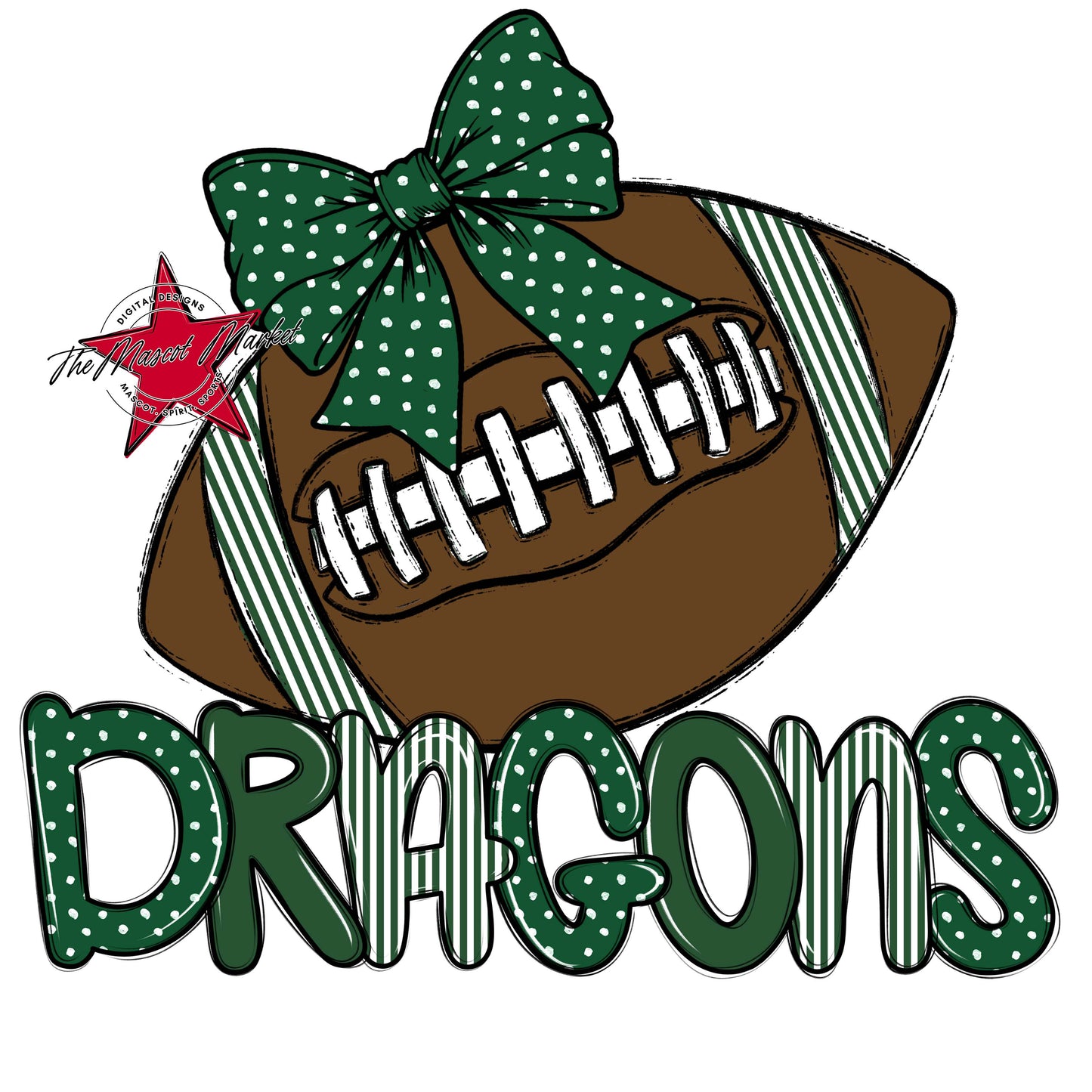 Dragons Football Spirit Design-Green