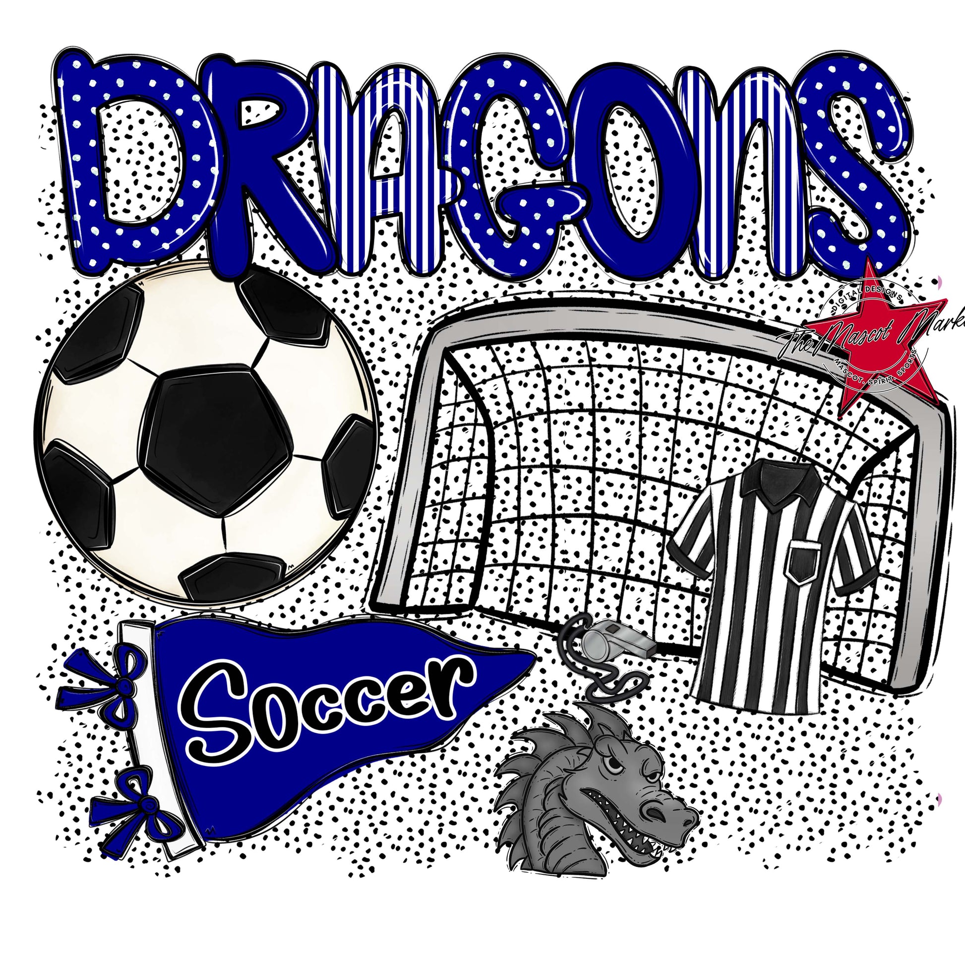 Dragons Soccer Spirit-Blue