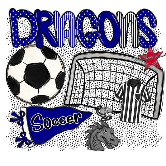 Dragons Soccer Spirit-Blue