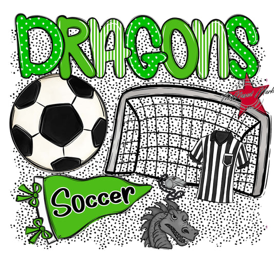 Dragons Soccer Spirit-Bright Green