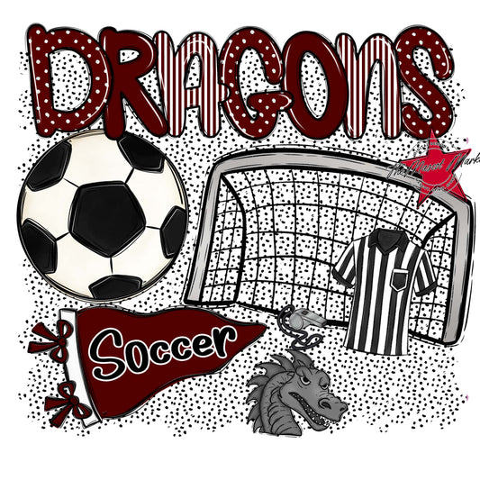 Dragons Soccer Spirit-Maroon