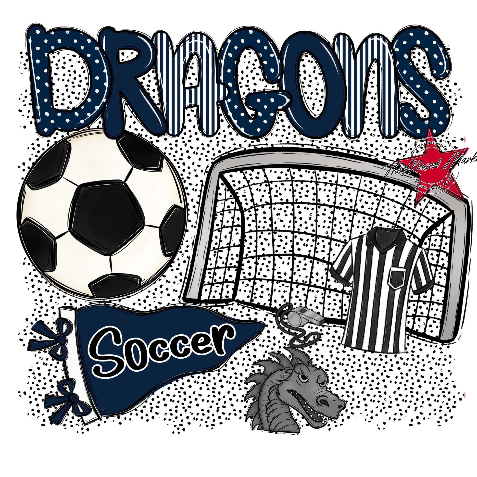 Dragons Soccer Spirit-Navy