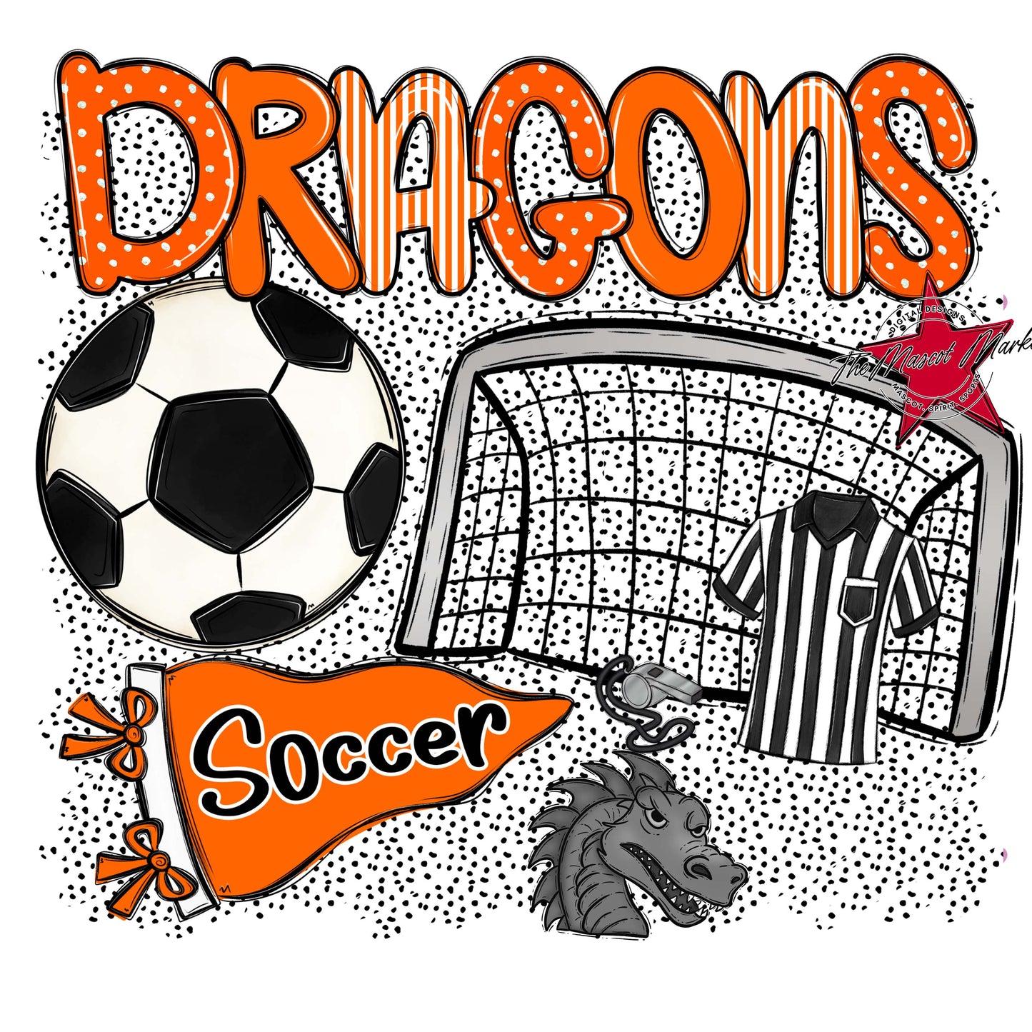 Dragons Soccer Spirit-Orange