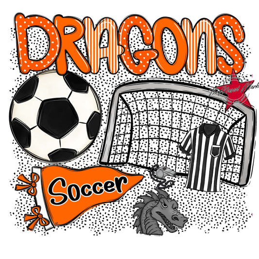 Dragons Soccer Spirit-Orange