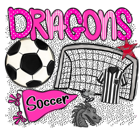Dragons Soccer Spirit-Pink