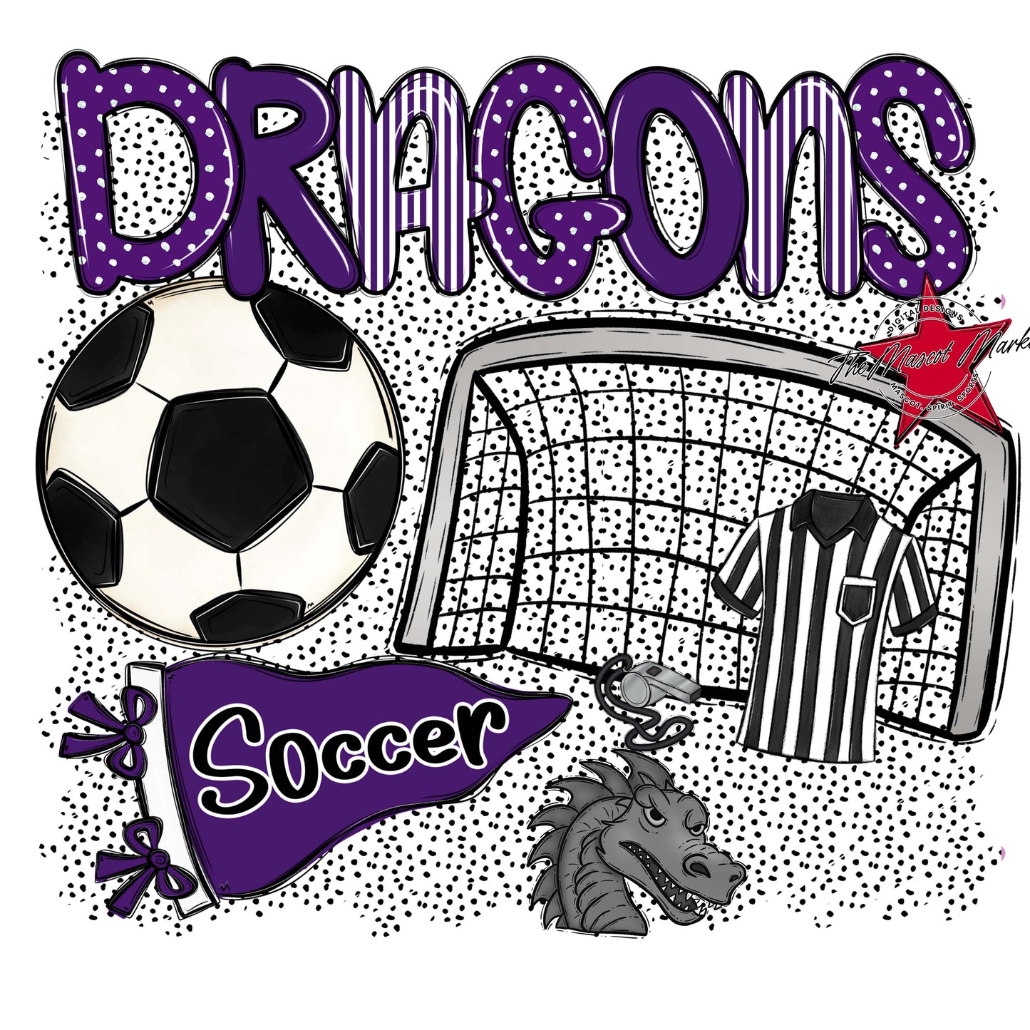 Dragons Soccer Spirit-Purple