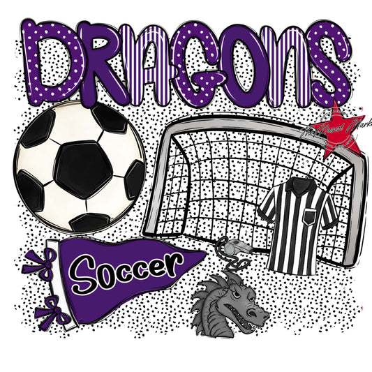 Dragons Soccer Spirit-Purple