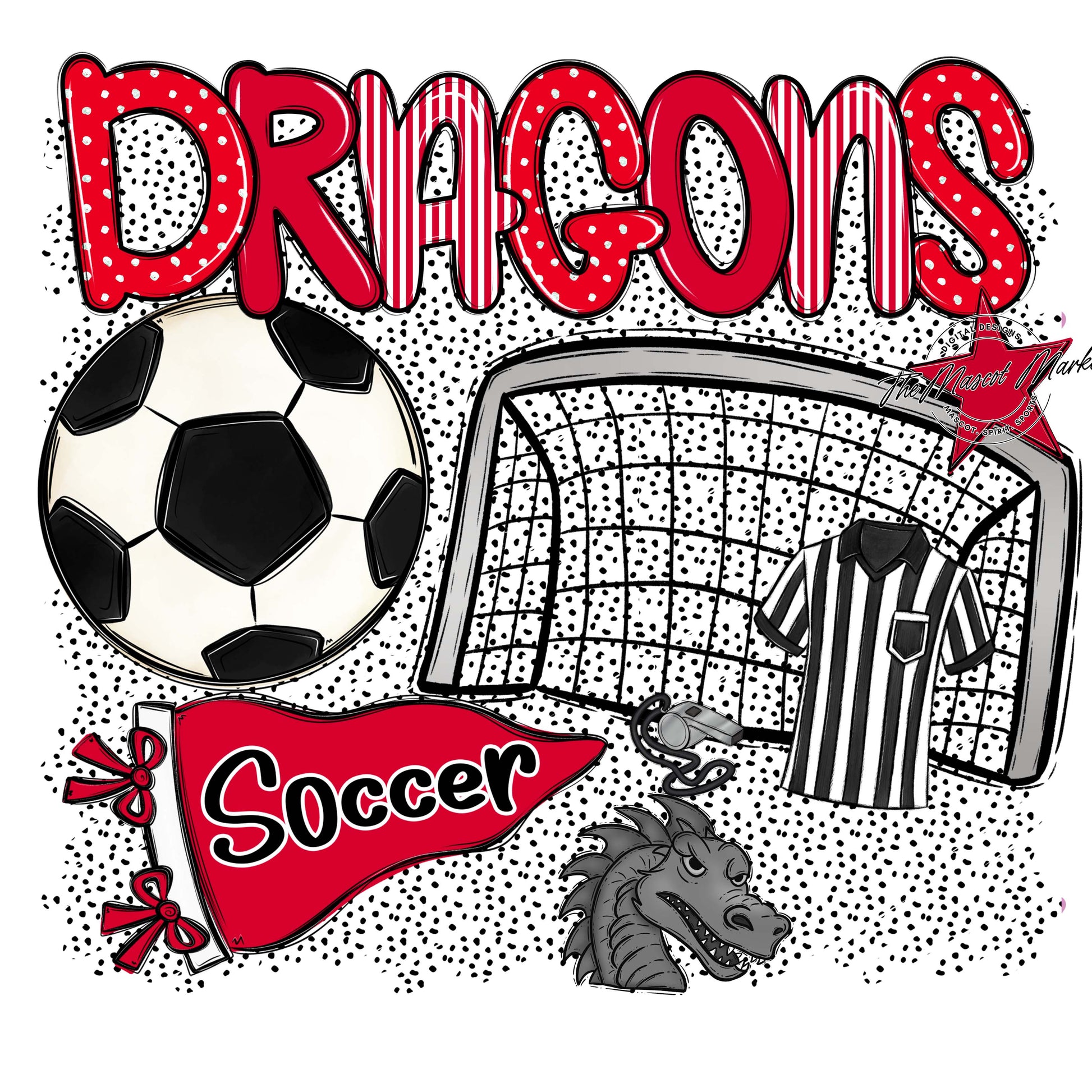 Dragons Soccer Spirit-Red