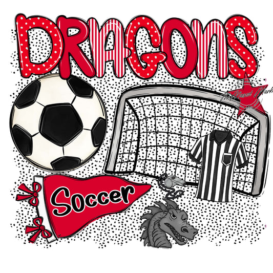 Dragons Soccer Spirit-Red