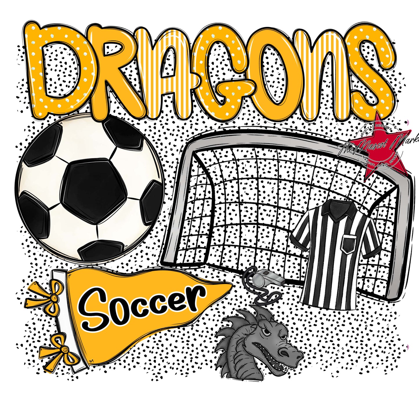 Dragons Soccer Spirit-Yellow