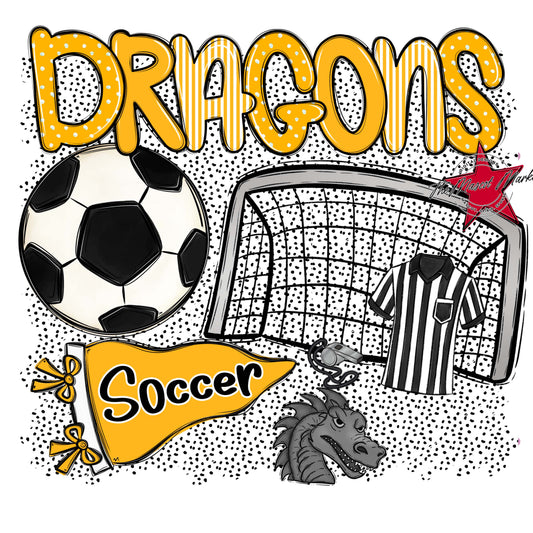 Dragons Soccer Spirit-Yellow