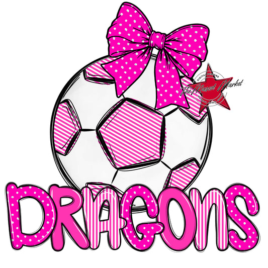Dragons Soccer Spirit Design-Pink