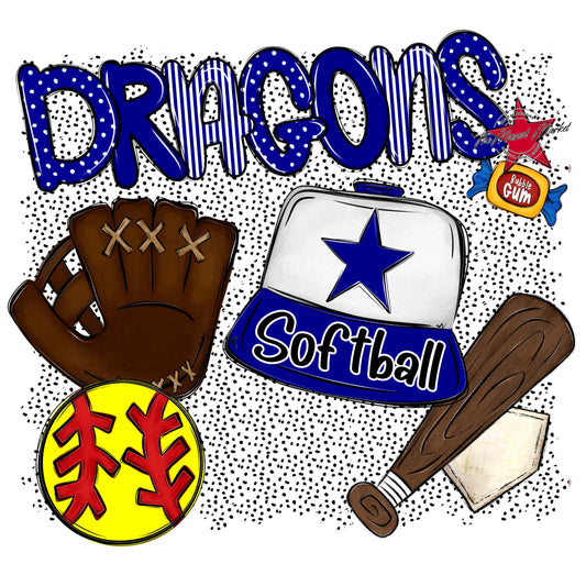 Dragons Softball Spirit-Blue