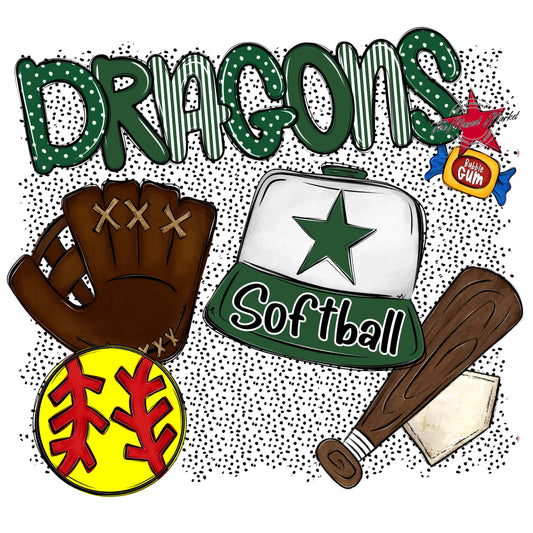 Dragons Softball Spirit-Green