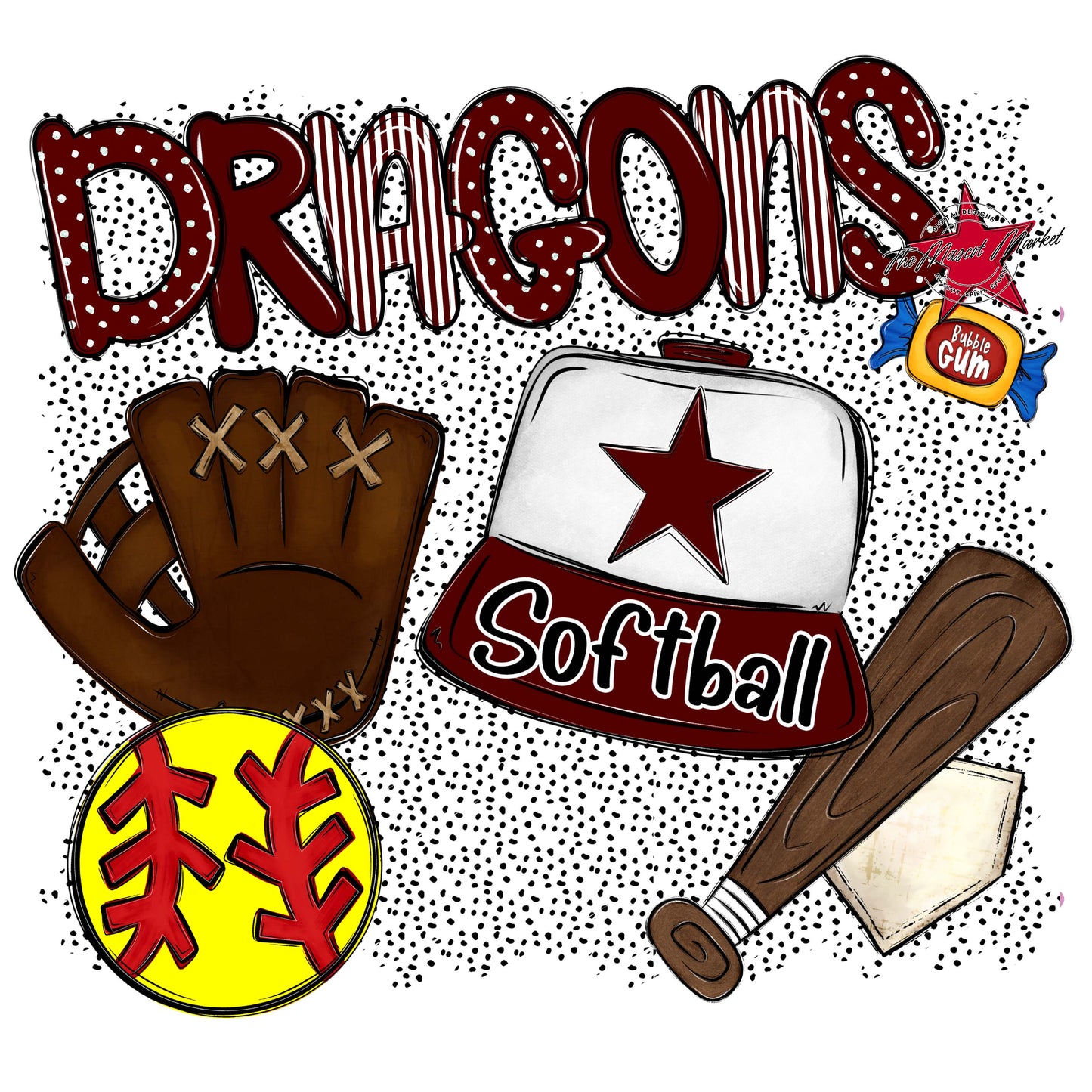 Dragons Softball Spirit-Maroon