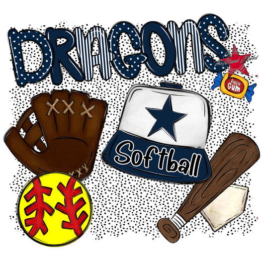 Dragons Softball Spirit-Navy