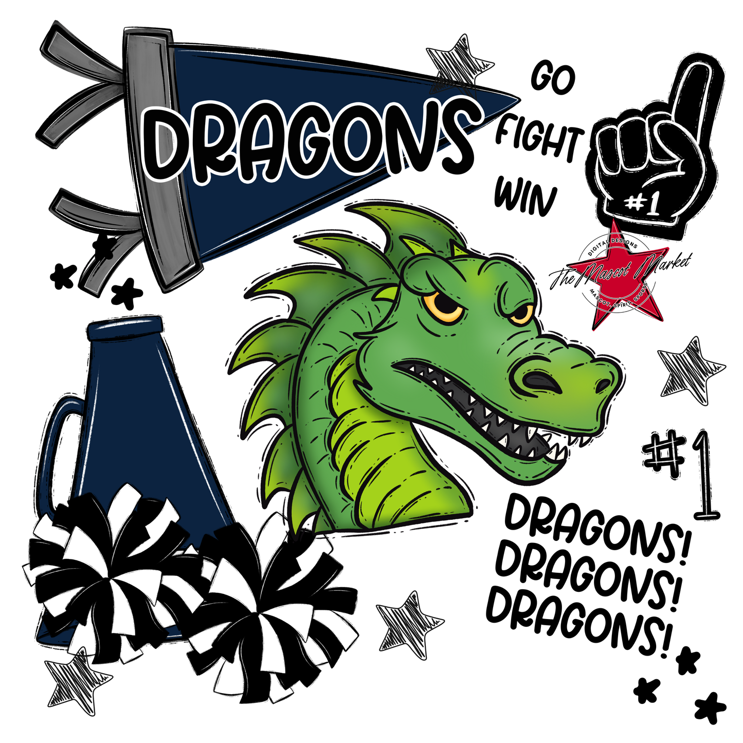 Dragons Spirit Design-Navy