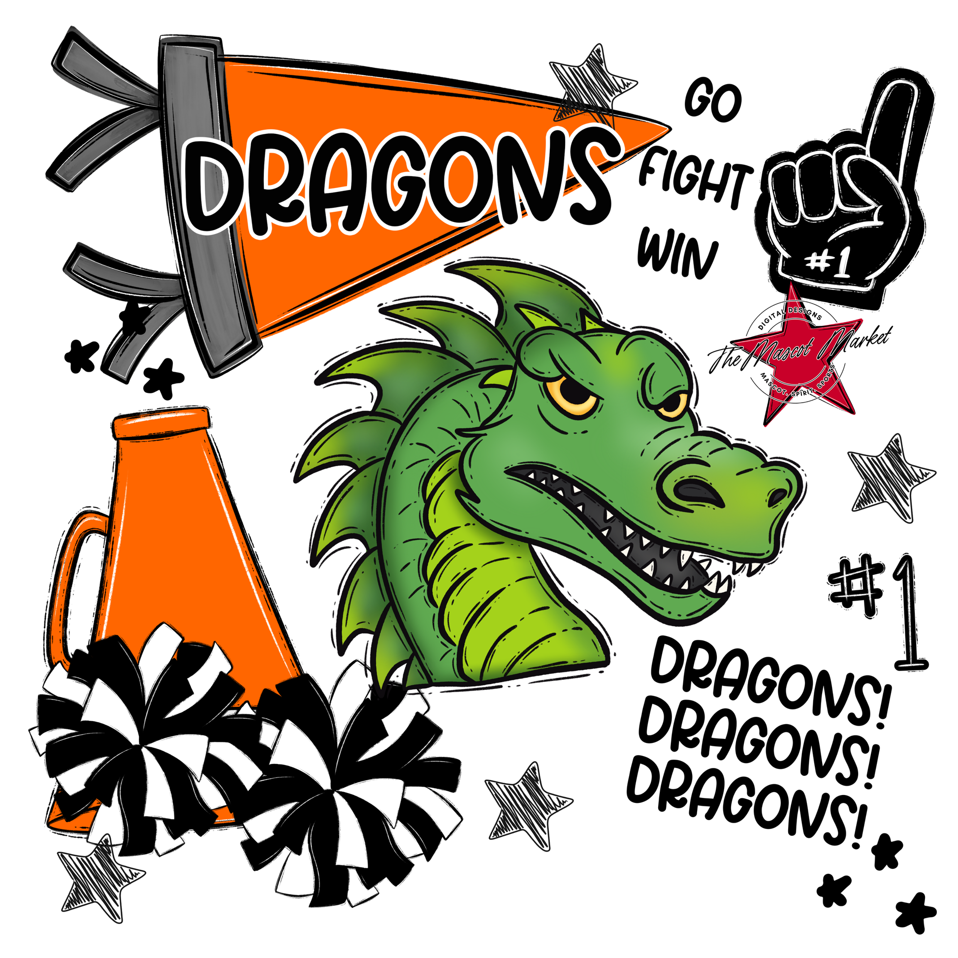 Dragons Spirit Design-Orange