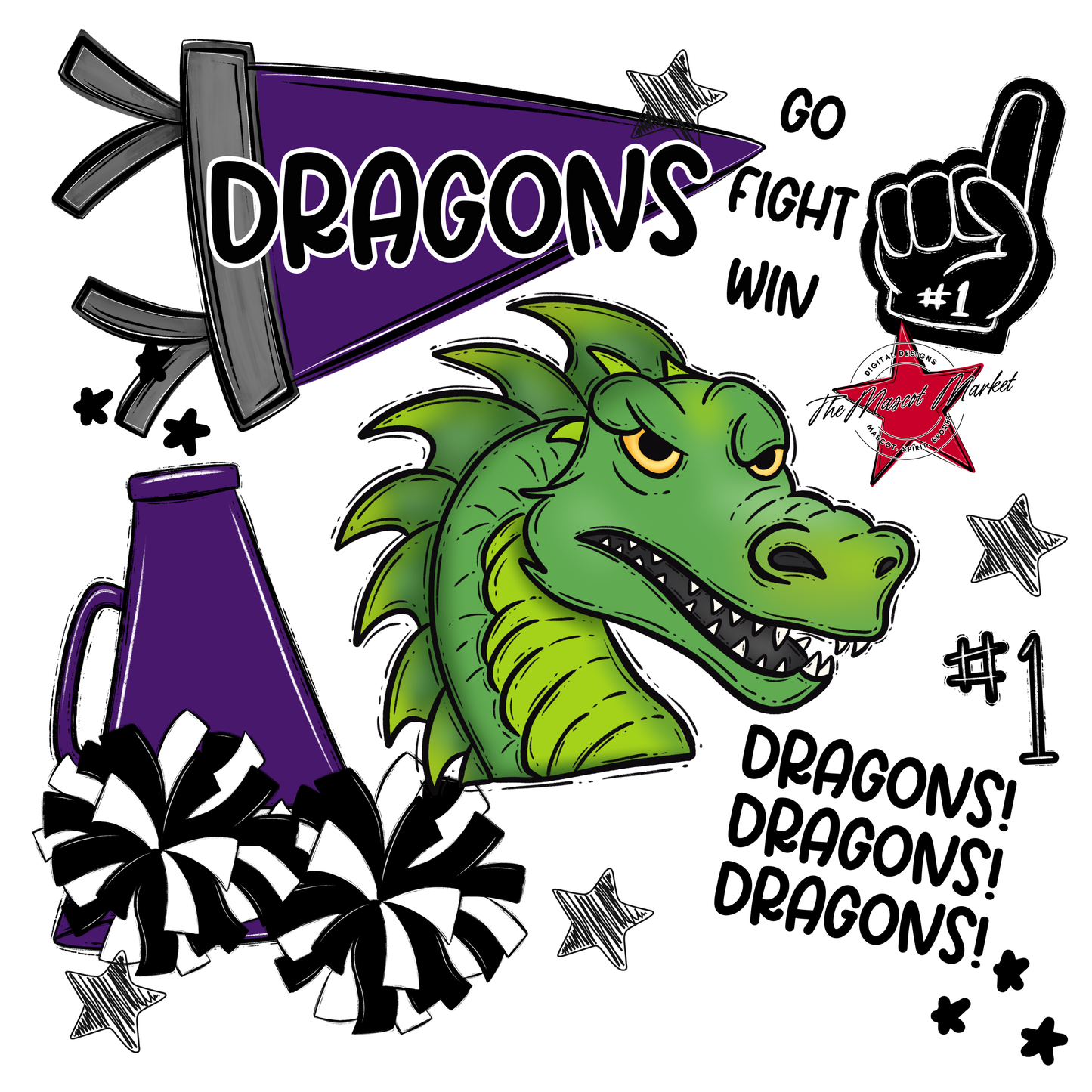 Dragons Spirit Design-Purple