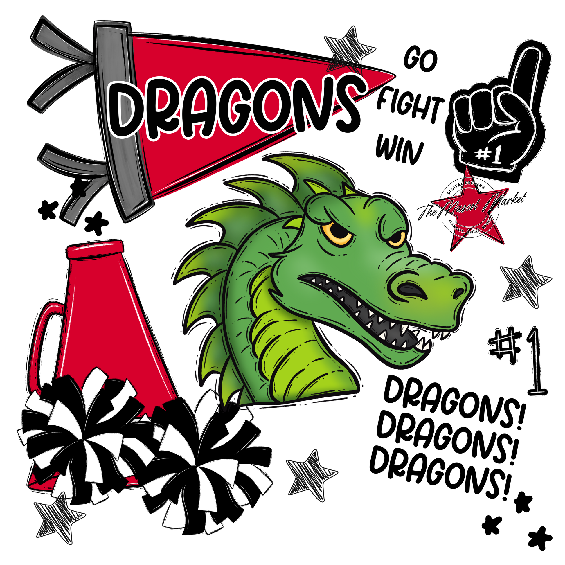 Dragons Spirit Design-Red