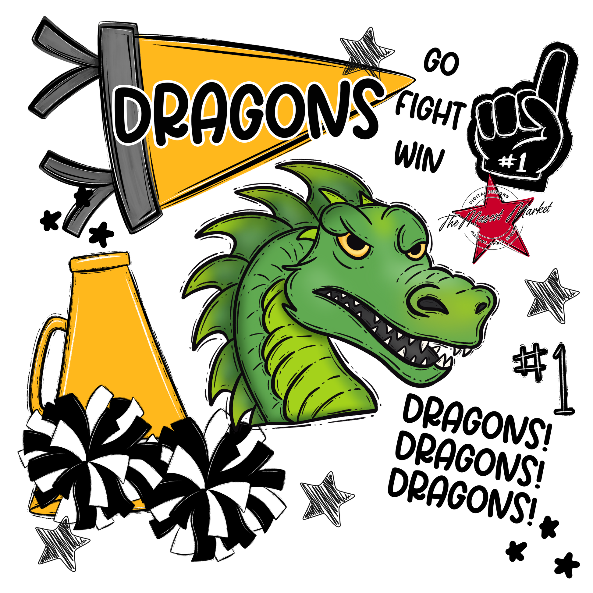 Dragons Spirit Design-Yellow