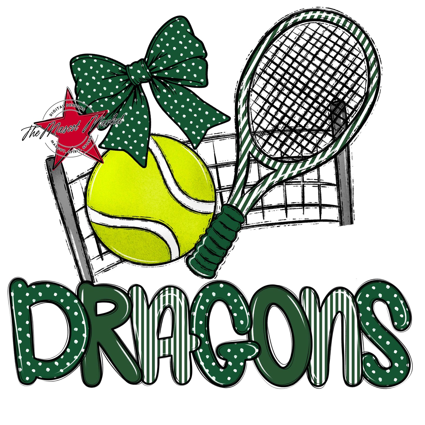 Dragons Tennis Spirit Design-Green
