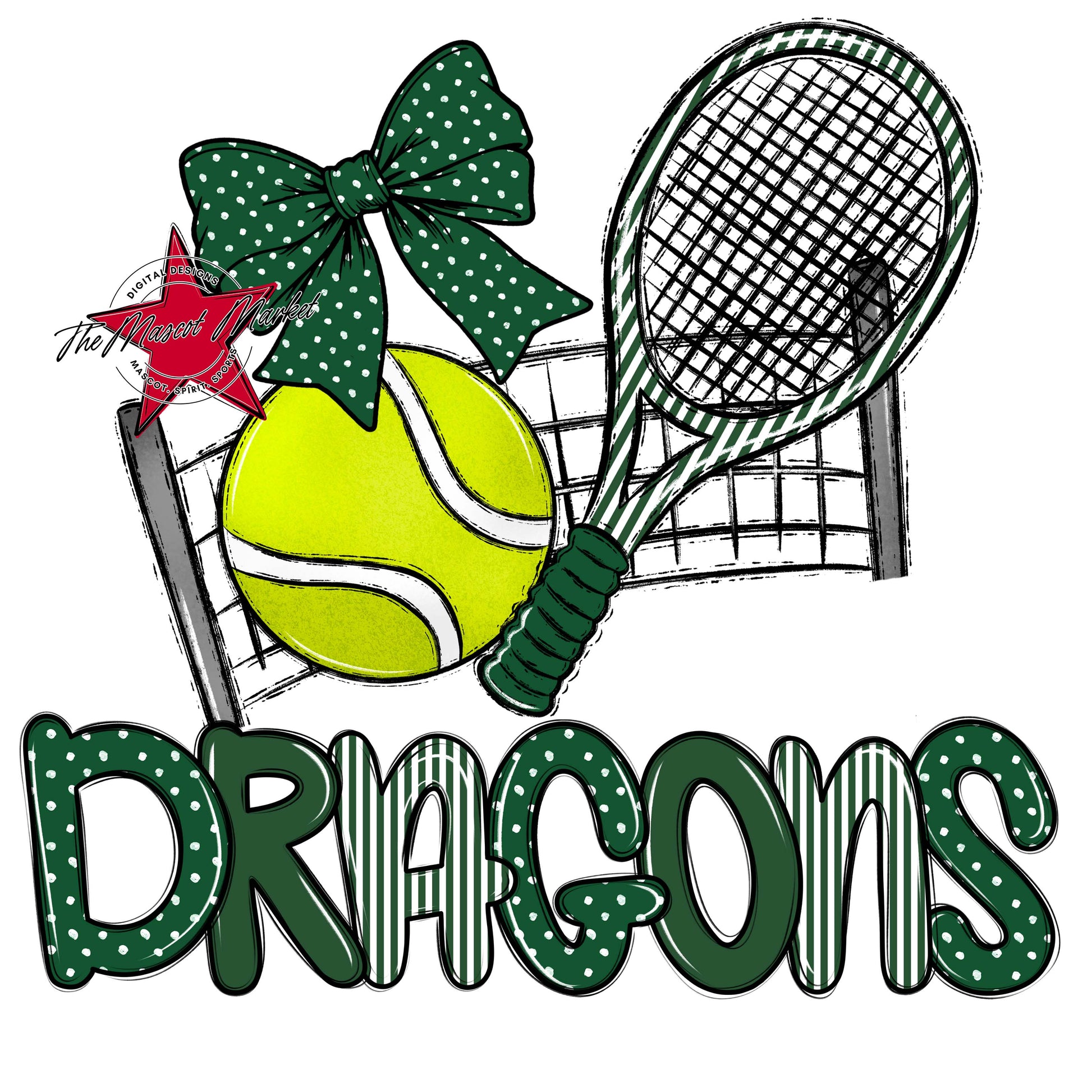 Dragons Tennis Spirit Design-Green