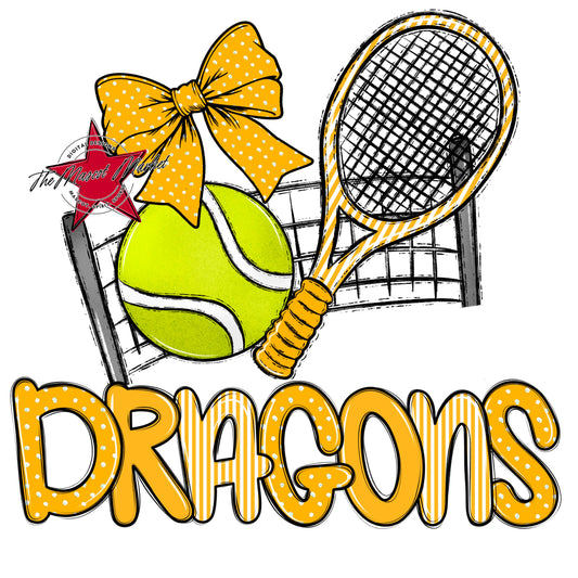Dragons Tennis Spirit Design-Yellow