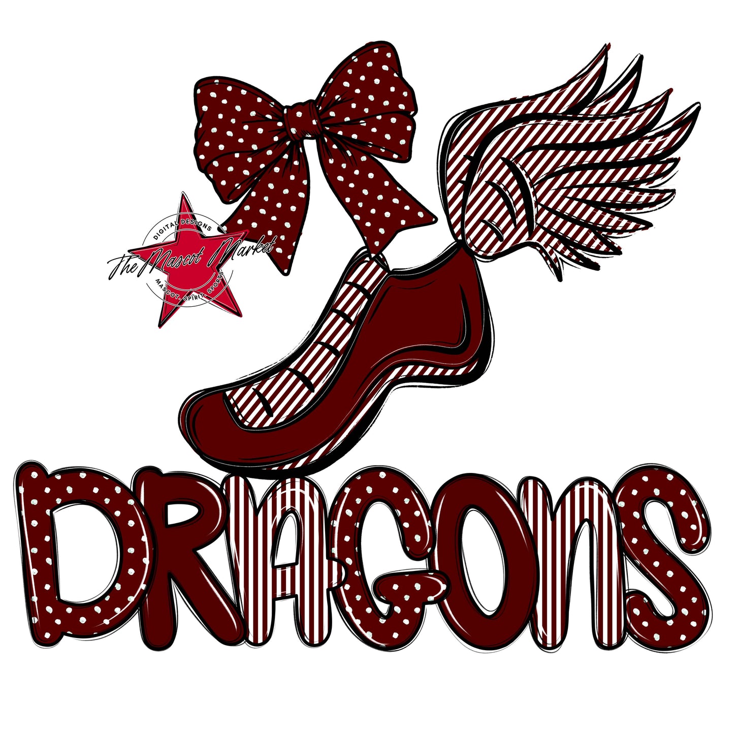 Dragons Track Spirit Design-Maroon
