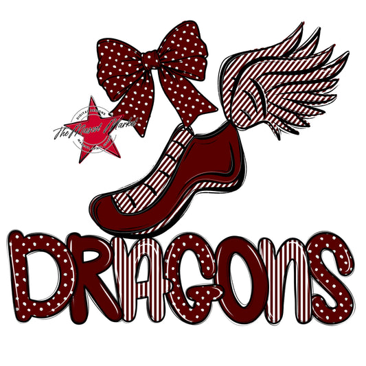 Dragons Track Spirit Design-Maroon