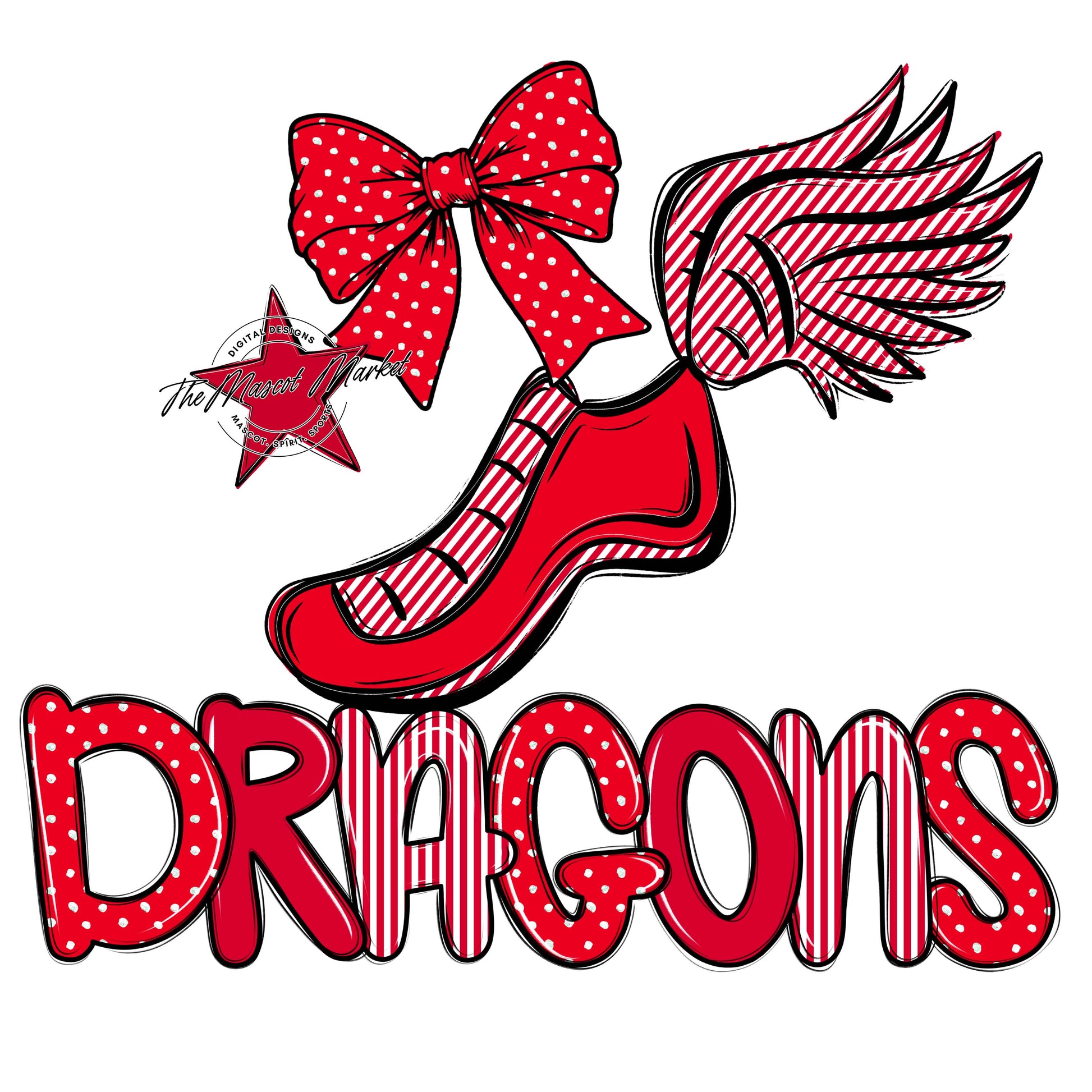 Dragons Track Spirit Design-Red