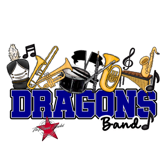 Dragons Varsity Band-Blue
