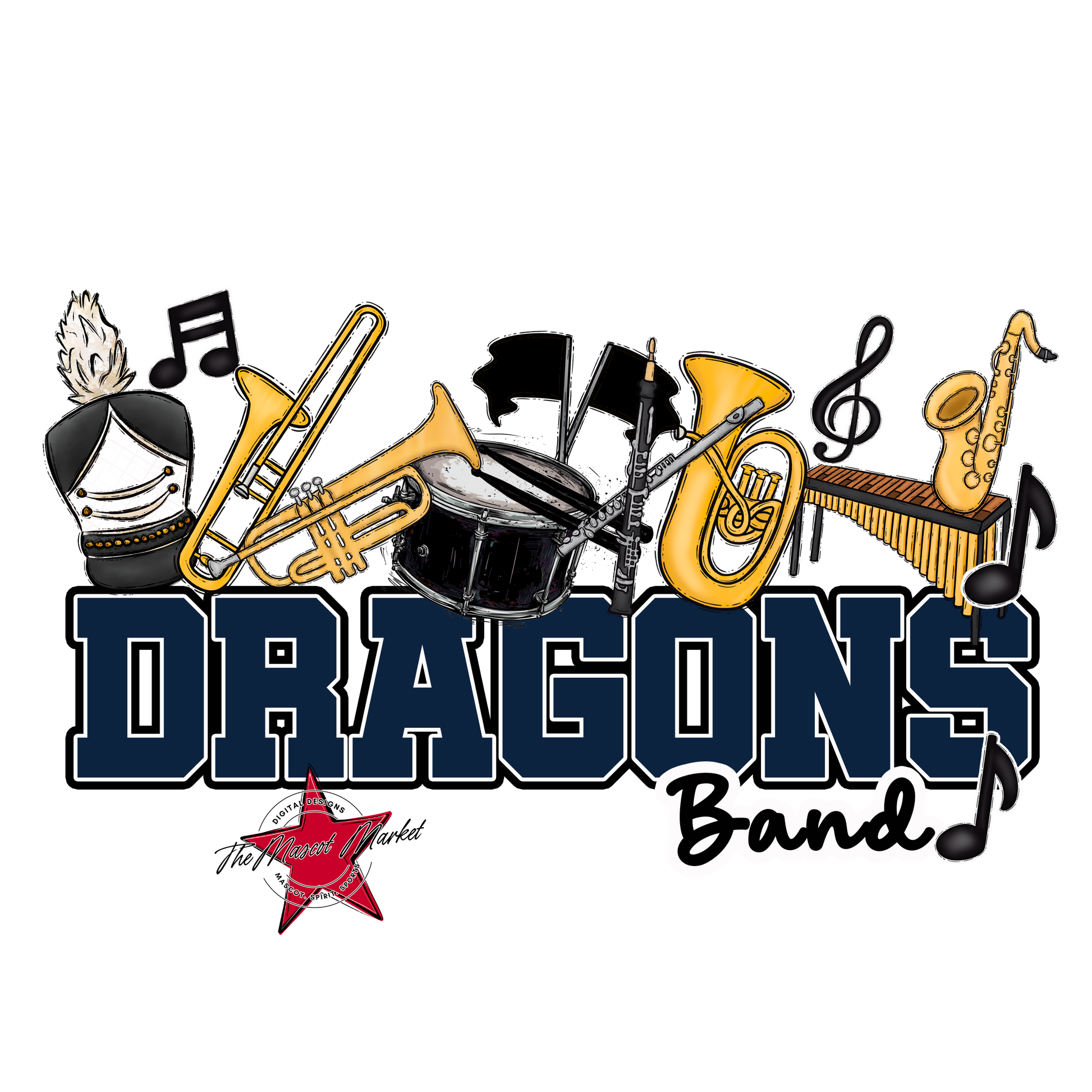 Dragons Varsity Band-Navy