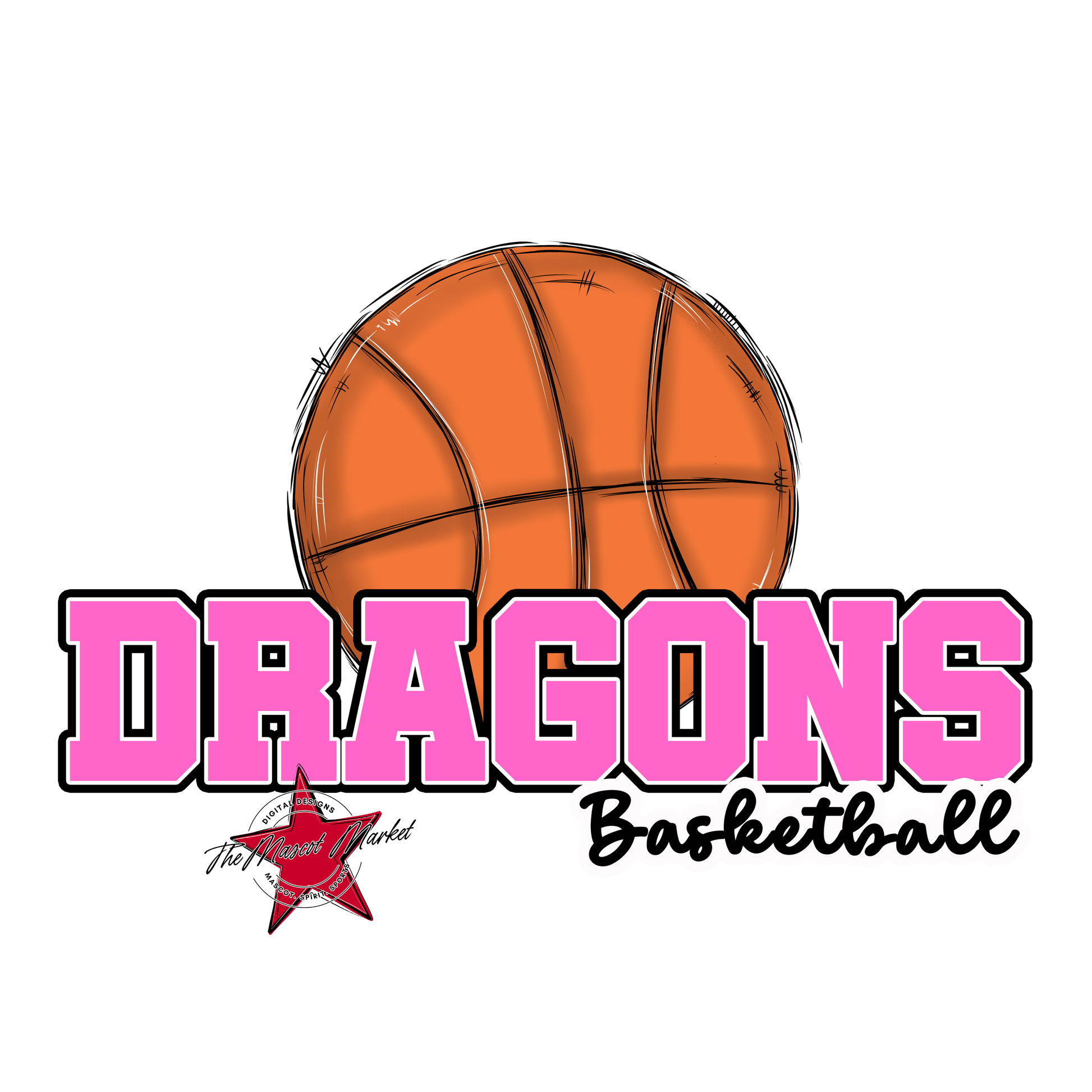 Dragons Varsity Basketball-Baby Pink