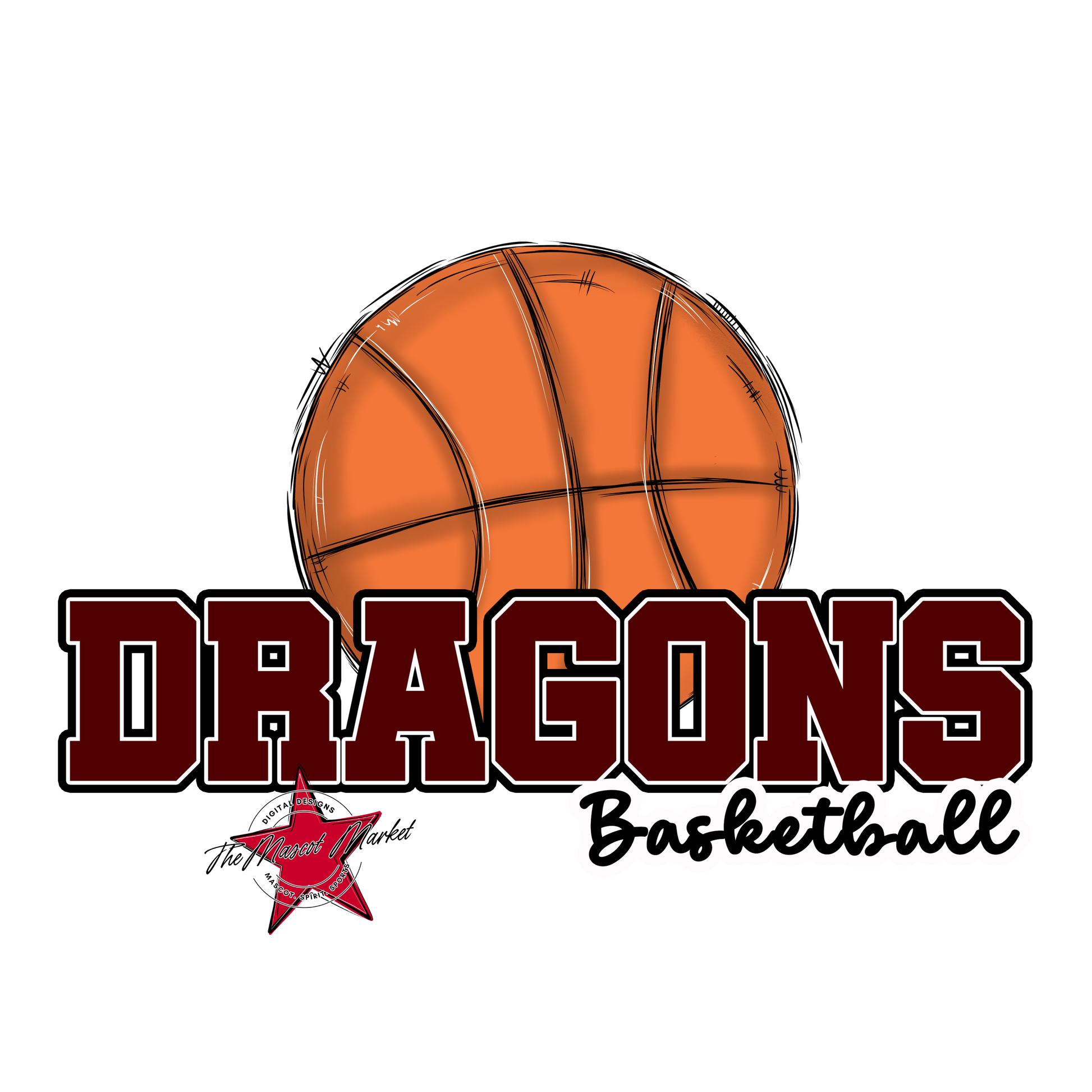 Dragons Varsity Basketball-Maroon