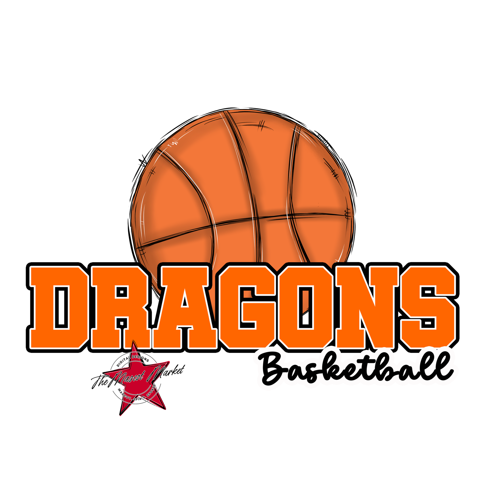 Dragons Varsity Basketball-Orange