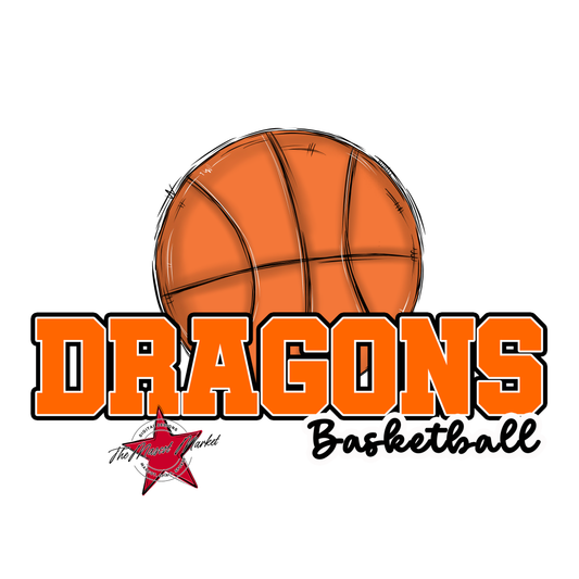 Dragons Varsity Basketball-Orange