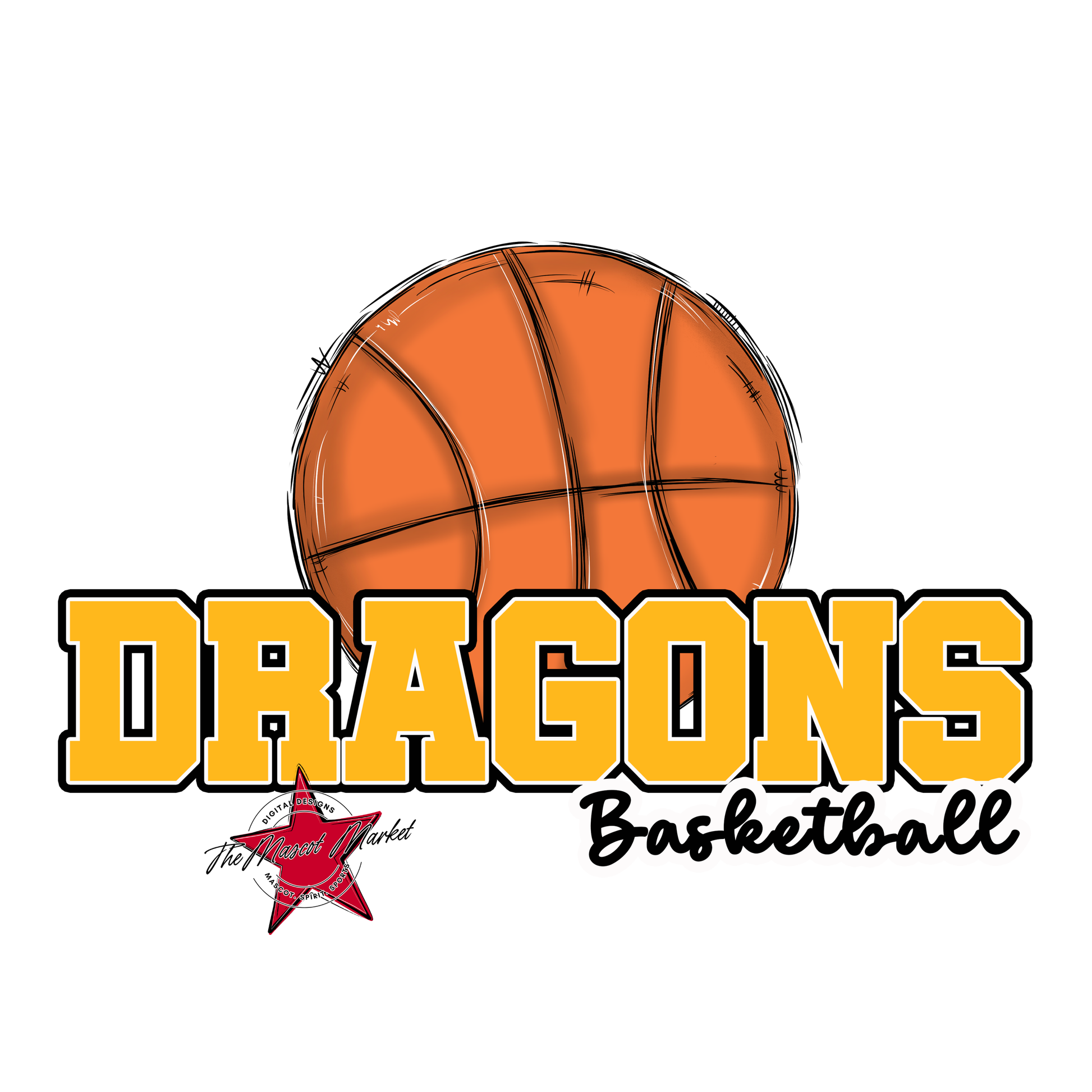 Dragons Varsity Basketball-Yellow