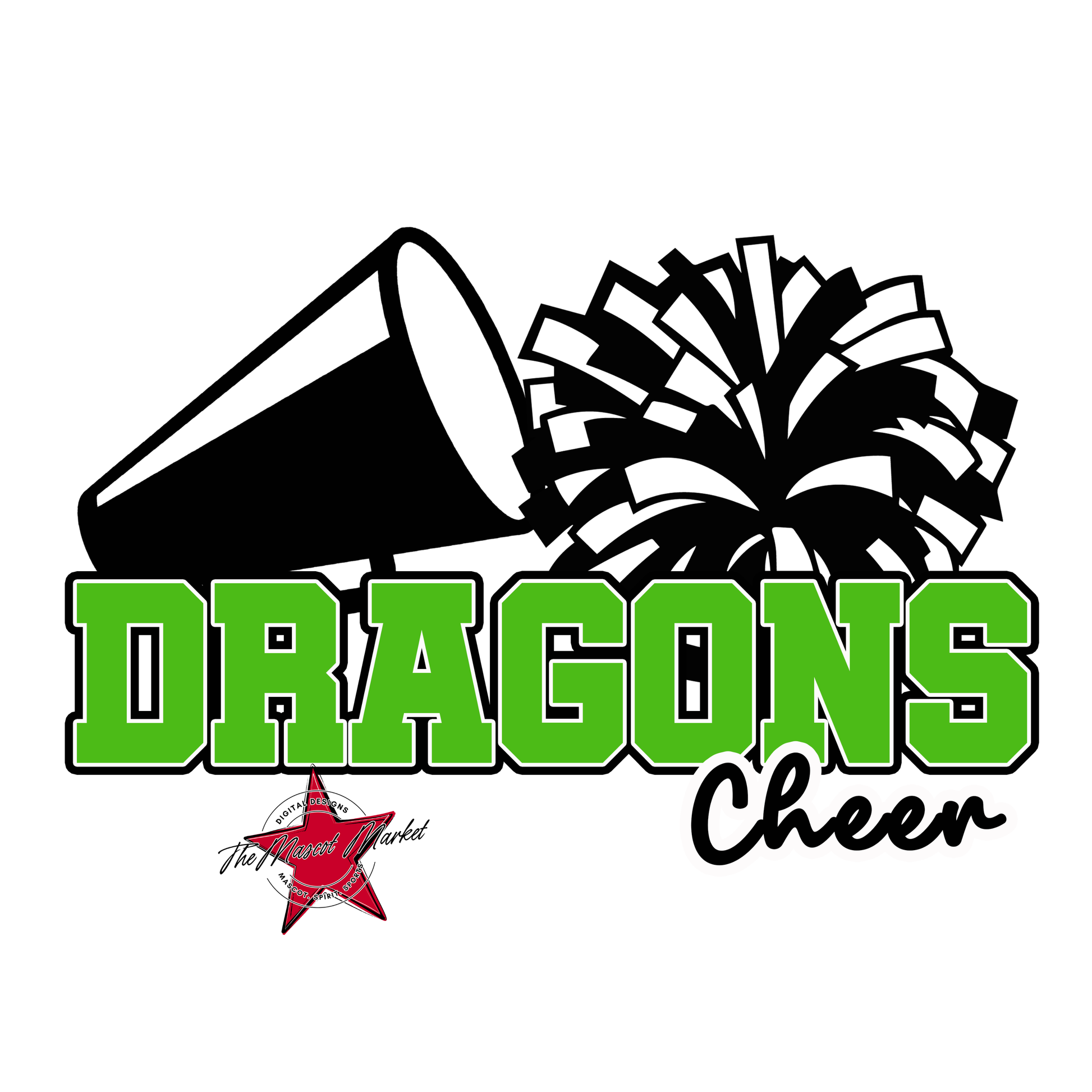 Dragons Varsity Cheer-Bright Green